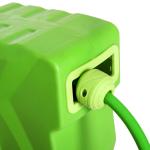 Carretel para Mangueira 15m+1,5m Enrolador de Mangueira Montado na Parede 180º Giratório 47,5x15,5x35,5cm Verde