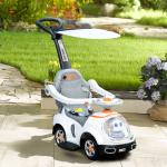 Carro Andador para Crianças 12 - 36 Meses com Espaço de Armazenamento Design de Robot com Olhos Luminosos Música Buzina 89x44,5x84 cm Branco