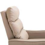 Poltrona Relax com reclinação manual até 160 ° com apoio para os pés retrátil Esponja de densidade estofada em PU 65x89x100cm