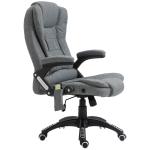 Cadeira de Escritório com 6 Pontos de Massagem Reclinável até 130° com Função de Aquecimento 68x72x110 - 120 cm Cinza