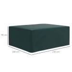 Capa Protetora para Móveis Retangular Cobertura de Móveis para Jardim Impermeável para Terraço Varanda 235x190x90 cm Verde