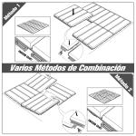 Conjunto de 9 Estrados 30x30 cm com Área de 0,81 m² para Exterior e Interior Estrados com Sistema Clique com Superfície Antiderrapante para Balcão Terraço Jardim Preto