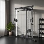 Máquina Multi Estação Musculação para Treino de Ombros Braços Carga 120 kg para Fitness Ginásio em Casa 170x139x200 cm Preto