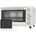 Forno Elétrico de Bancada 32L 1600W com 3 Modos de Calor, Temporizador e Temperatura Regulável, 52,2x38,1x33,5 cm, Creme