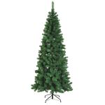 Árvore de Natal Artificial 210cm Ignífugo com 631 Ramos de PVC e Suporte de Metal Decoração de Natal para Interiores Verde