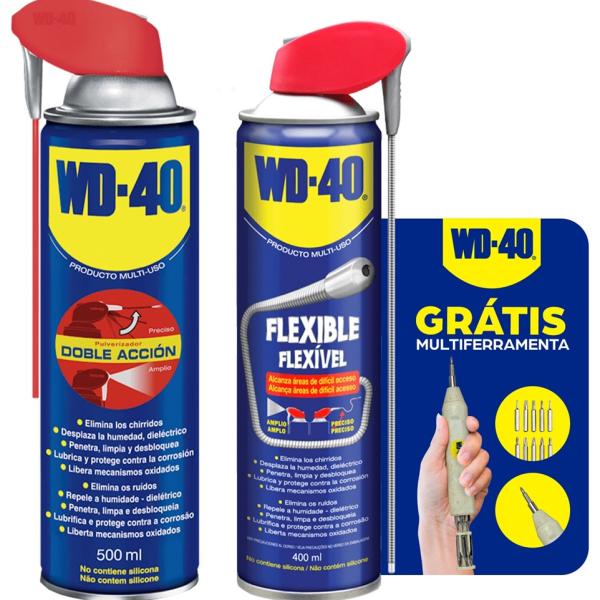 PACK LOVER WD - 40 (Produto Multi - Uso Dupla Ação Spray 500ml + Produto Multi - Uso Flexível 400ml)