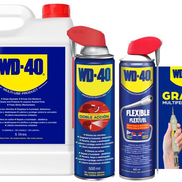 Pack Lover XL (WD - 40® Produto Multi - Uso Dupla Ação Spray 500ml + Flexível 400ml + Formato 5L)