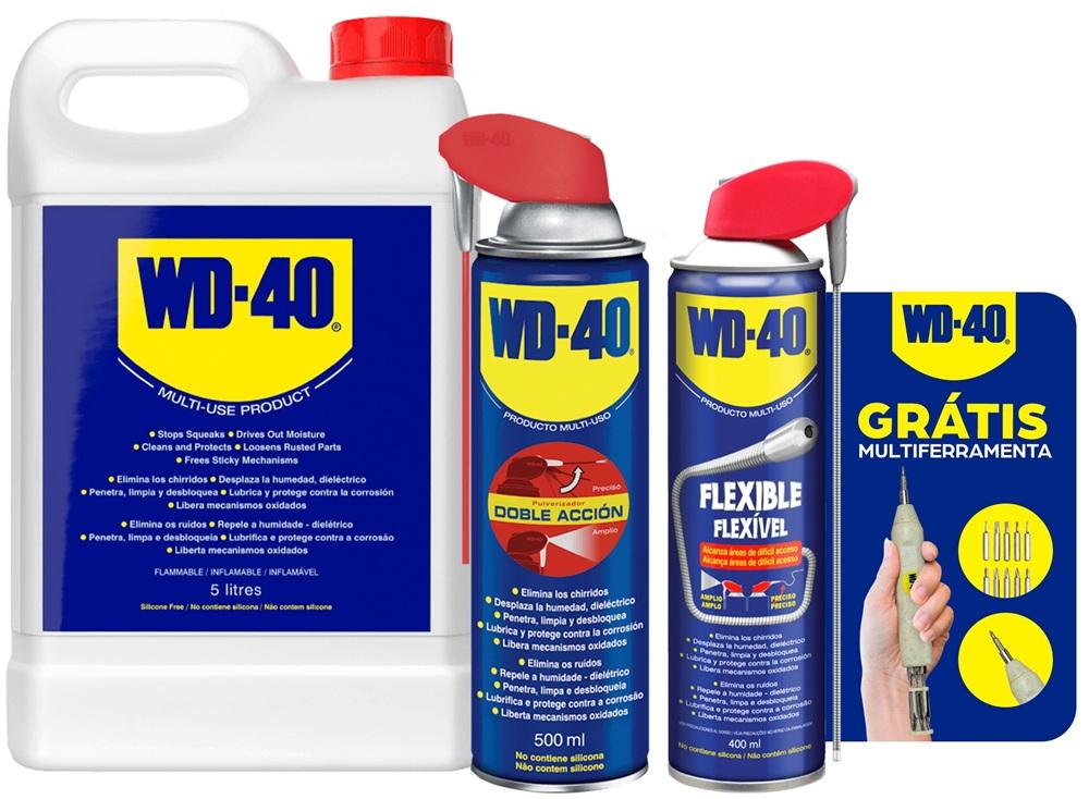 Pack Lover XL (WD - 40® Produto Multi - Uso Dupla Ação Spray 500ml + Flexível 400ml + Formato 5L)