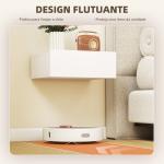 Conjunto de 2 Mesas de Cabeceira de Parede Mesas de Cabeceira Flutuantes com 1 Gaveta para Quarto 40x30x15 cm Branco