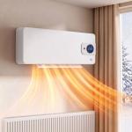 Aquecedor Elétrico de Parede 2000W com 3 Modos, Wi - Fi, Ecrã LED, Termóstato, Temporizador e Oscilação Branco