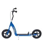 Trotinete para Crianças acima de 5 anos Scooter de 2 Rodas Grandes de 12 Polegadas com Freio e Guidão Ajustável em Altura Carga Máx. 50kg 120x52x80 - 88cm Azul