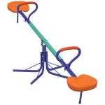 Baloiço para Crianças Sobe e Desce Infantil Giratório 360° com Barra de Comprimento Ajustável Assento Confortável Multicolor