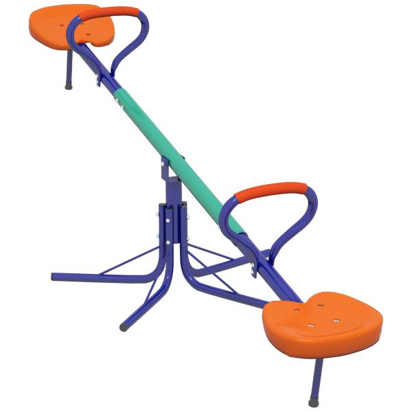 Baloiço para Crianças Sobe e Desce Infantil Giratório 360° com Barra de Comprimento Ajustável Assento Confortável Multicolor