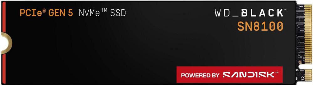 SSD M.2 2280 WD Black SN8100 2TB TLC 3D CBA NAND NVMe PCIe Gen 5.0x4 - WESTERN DIGITAL
