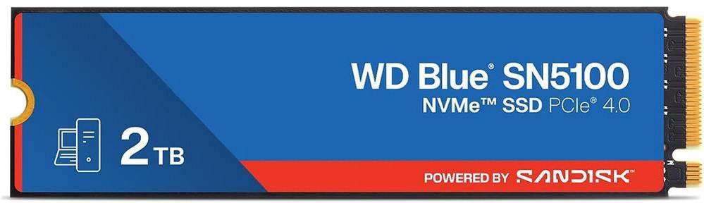 SSD M.2 2280 WD Blue SN5100 2TB QLC NVMe PCIe Gen 4.0x4 - WESTERN DIGITAL