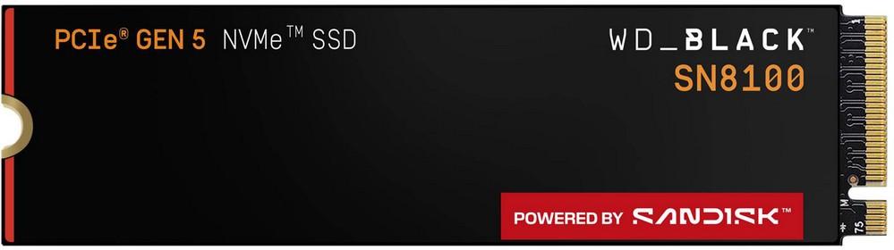 SSD M.2 2280 WD Black SN8100 4TB TLC 3D CBA NAND NVMe PCIe Gen 5.0x4 - WESTERN DIGITAL