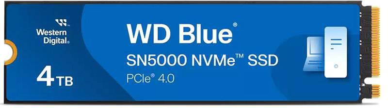 SSD M.2 2280 WD Blue SN5000 4TB TLC NVMe PCIe Gen 4.0x4 - WESTERN DIGITAL
