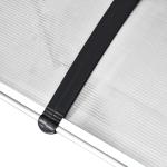 Marquise de proteção solar e chuva para portas e janelas de policarbonato de 5mm 295x90x25 cm Transparente