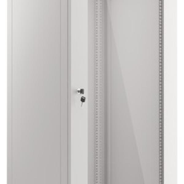 Armário Bastidor 19 27U c/ Porta Vidro Cinzento (600 x 600 x 1307 mm) - LANBERG