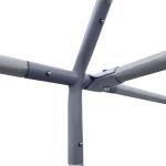 Galinheiro para Exterior Grande de Aço Galvanizado 280x190x195 cm Gaiola para Galinhas com Cobertura de Tecido Oxford Prata