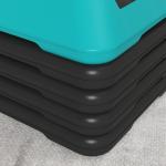 Step para Exercício Aeróbico Plataforma Step Antideslizante com Altura Ajustável de 10/15/20/25/30 cm Azul
