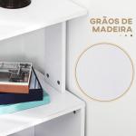 Secretária com Estantes Mesa de escritório 5 Prateleiras 120x110x74cm Branco