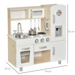 conjunto de brinquedo de cozinha para crianças acima de 3 anos inclui acessorios 74x30x81cm Branco