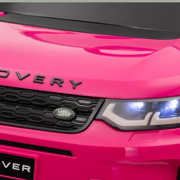 Carro Elétrico para Crianças com Licença Land Rover Discovery Sport Bateria 12V Faróis Buzina e Música 106x65,5x51 cm Rosa