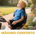 Kart a Pedais para Crianças com Embraiagem Automática Travão e Rodas Antiderrapantes em EVA 100x59x60,5 cm Vermelho