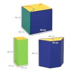 Conjunto de 5 Blocos para Crianças de 18 - 36 Meses Brinquedo de Construção para Aprendizagem Infantil 48x48x48cm Multicor
