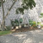Estufa de Jardim Terraço 270x90x90 cm Tipo Casa Tubo de Aço com 3 Janelas Estufa Pequena para Cultivo de Plantas Branco Translúcido