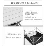 Mesa Dobrável de Campismo Mesa de Piquenique com Armazenamento e Bolsa de Transporte 70x70x69 cm Prata e Preto