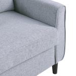 Sofá de 2 lugares Poltrona de dois lugares para sala de estar com almofadas e assento acolchoado fronha lavável 140x78x83 cm cinza claro