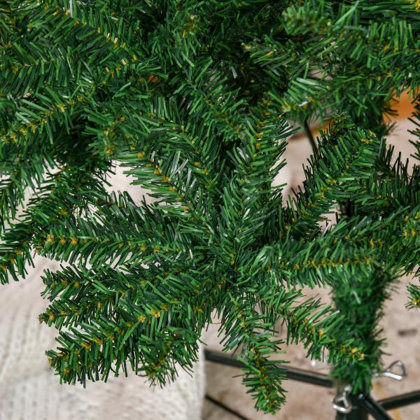Árvore de Natal Artificial 210cm com 865 Ramos Ecológicos Decoração de Natal para Interiores Φ91x210cm Verde