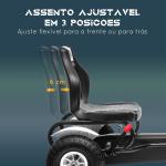 Kart a Pedais para Crianças com Assento Ajustável Pneus de Goma Travão de Mão para Crianças de 5 - 12 Anos 121x58x61 cm Branco