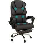 Cadeira de Escritório com 6 Pontos de Massagem Reclinável de PU com Controlo Remoto e Altura Ajustável 63x57x118 - 126 cm