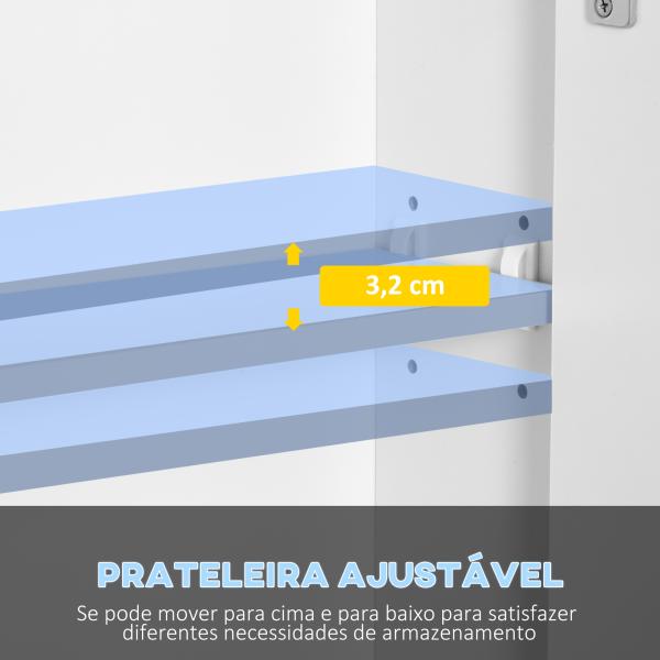 Armário Casa de Banho com Espelho e Luzes LED Armário com Espelho Casa de Banho com Prateleiras Ajustáveis e USB 90x15x75 cm Branco