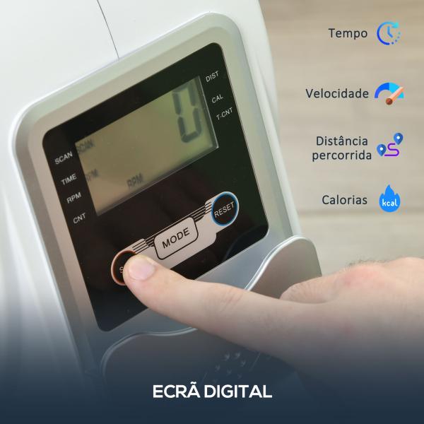 Máquina de Remo Dobrável com Resistência de 8 Níveis Ecrã LCD e 2 Rodas de Transporte 180x48x60 cm Branco