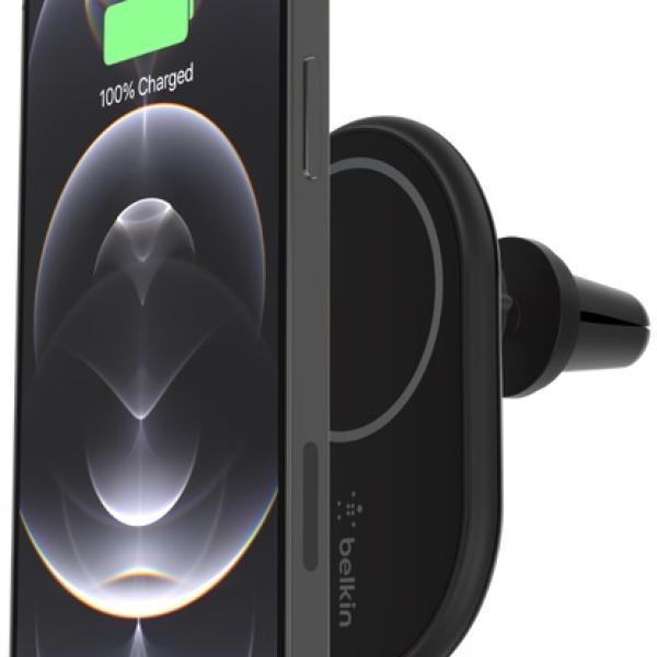 Carregador de Carro Magnético MagSafe 10W + Adaptador de Carro (Preto) - BELKIN