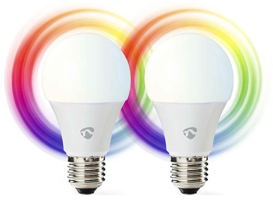 Pack 2x Lâmpadas LED SmartLife Wi - Fi E27 9W RGB+2700K 806Lm - NEDIS