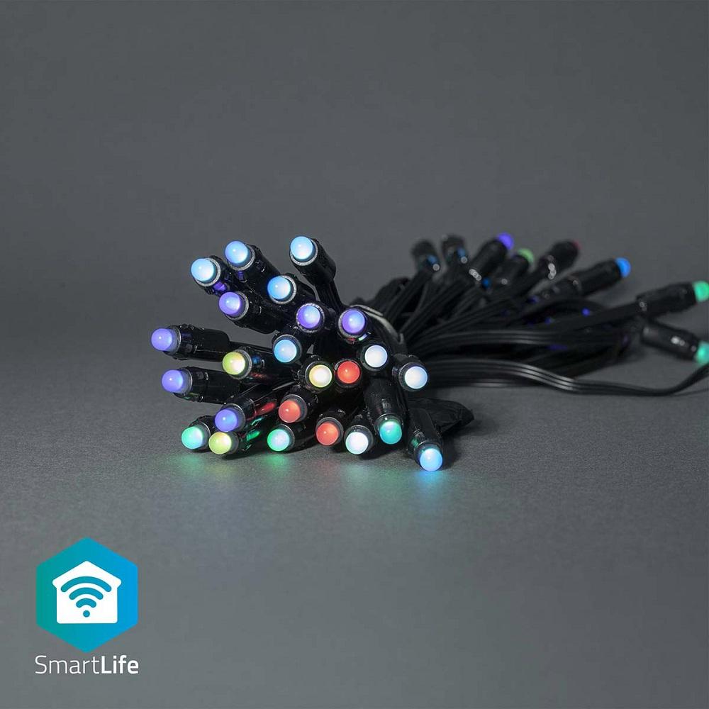 Serie 48 LED´s RGB Natal 220V c/ Efeitos SmartLife Wi - Fi (10,8 mts) - NEDIS