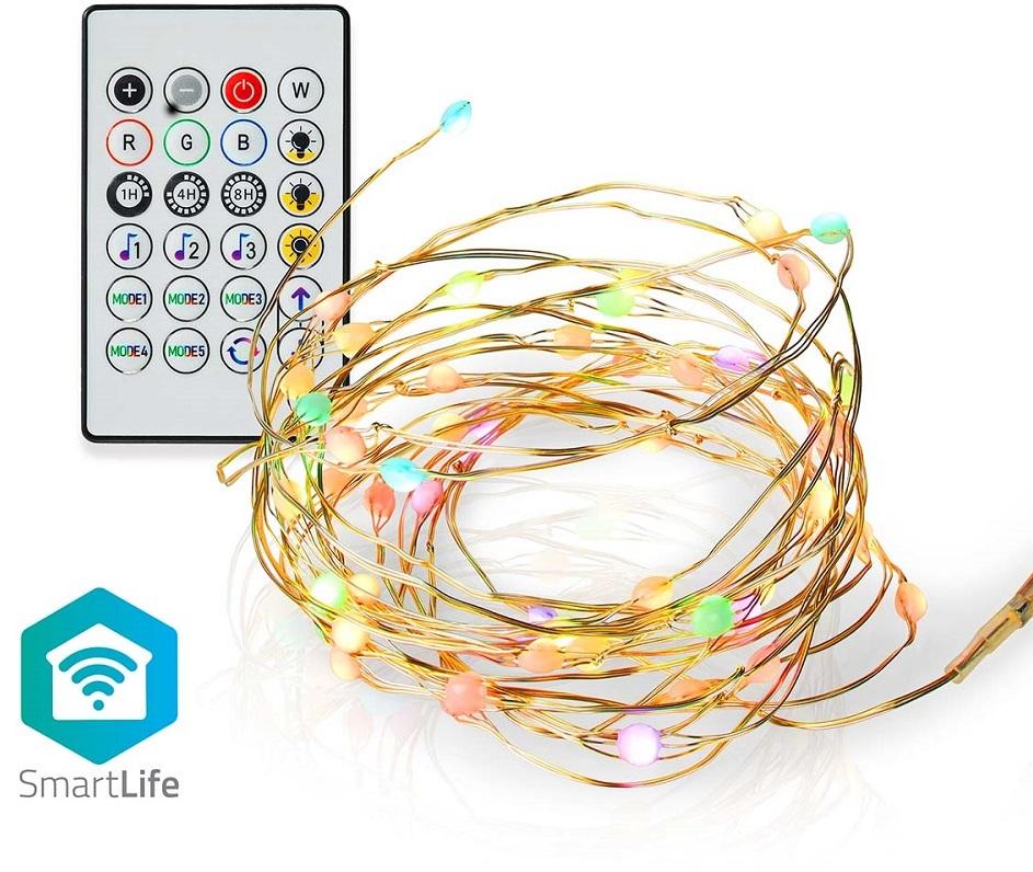 Cortina LEDs Decoração Natal SmartLife Wi - Fi Android / iOS IP20 400Lm (5 mts) - NEDIS
