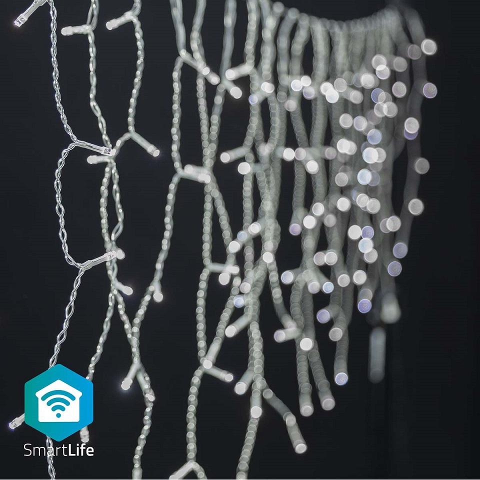 Cortina 400 LEDs Decoração Natal Branco F. 6500K SmartLife Wi - Fi (8 mts) - NEDIS
