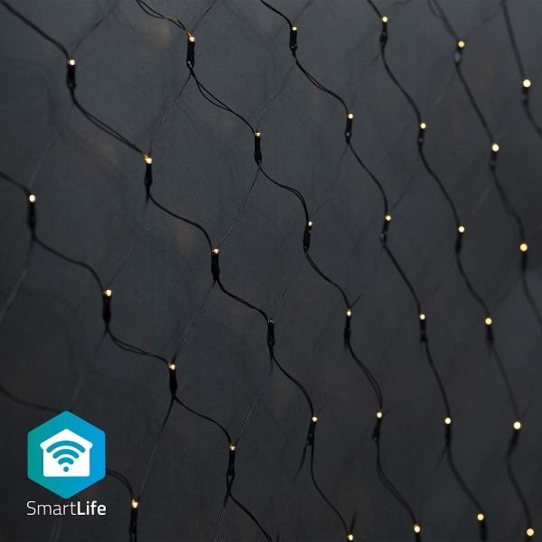 Iluminação Decorativa Rede Natal 400 LED´s Branco Q. 3000K SmartLife Wi - Fi (3 x 3 mts) - NEDIS