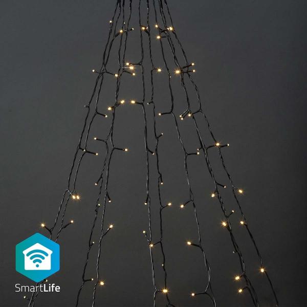 Serie Natal p/ Árvore 200 LEDs Branco Q. 3000K SmartLife Wi - Fi (10 x 2 mts) - NEDIS