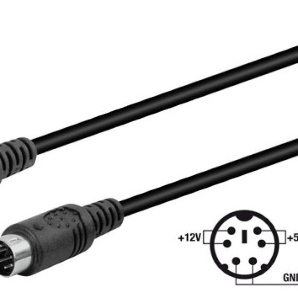 Cabo Adaptador Alimentação (Mini DIN Femea 4P - Mini DIN Macho 6P)