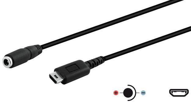 Cabo Adaptador Alimentação (DC Fêmea - Ficha NINTENDO DS Lite)