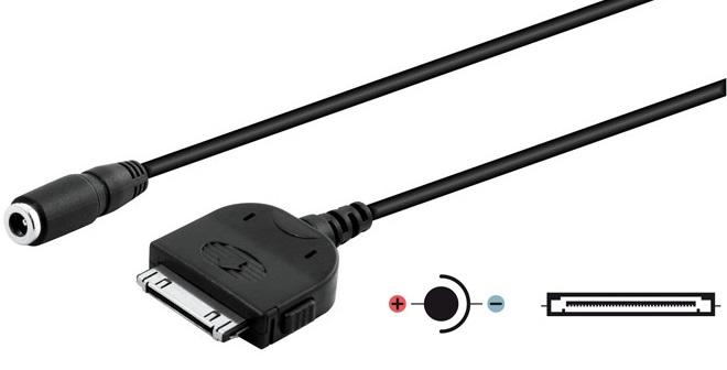 Cabo Adaptador Alimentação (DC Fêmea - Ficha iPod)