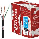Bobine Cabo UTP Rigido CAT5e Preto p/ Exterior (305 mts)
