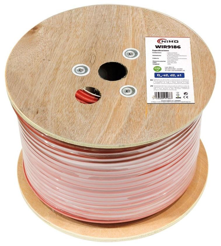 Bobine Cabo p/ Sistemas Fotovoltaicos em Cobre 1x 10,0mm² Vermelho (100 mts) - NIMO